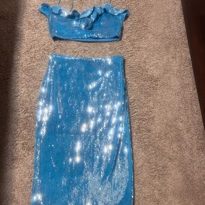 Sparkling Blue Two-Piece Set